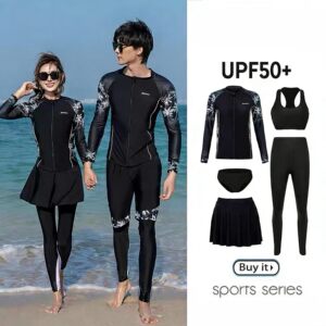 
Couple swimwear, women's plus size sun protection long-sleeved trousers, beach men's and women's wake surfing wetsuits, snorkeling wetsuits