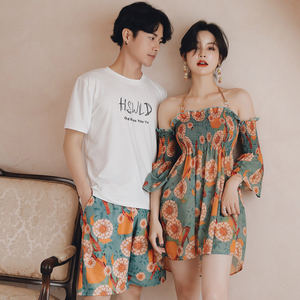 Couple swimsuit women's 2026 new bikini sexy hot spring conservative beach pants seaside vacation three-piece suit