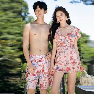 
Couple swimsuit 2026 new couple style suit summer women's one-piece sexy men's beach seaside vacation swimsuit