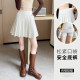 Pocket pleated skirt for women in summer 2024 new elastic high waist A-line elastic short skirt to make you look slim and small skirt