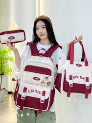 Schoolbags for Girls to Reduce Burden and Protect Spine, Large-Capacity Backpacks for Junior High School Girls, Lightweight Backpacks for Elementary School Students, High School Students, and Middle School Students