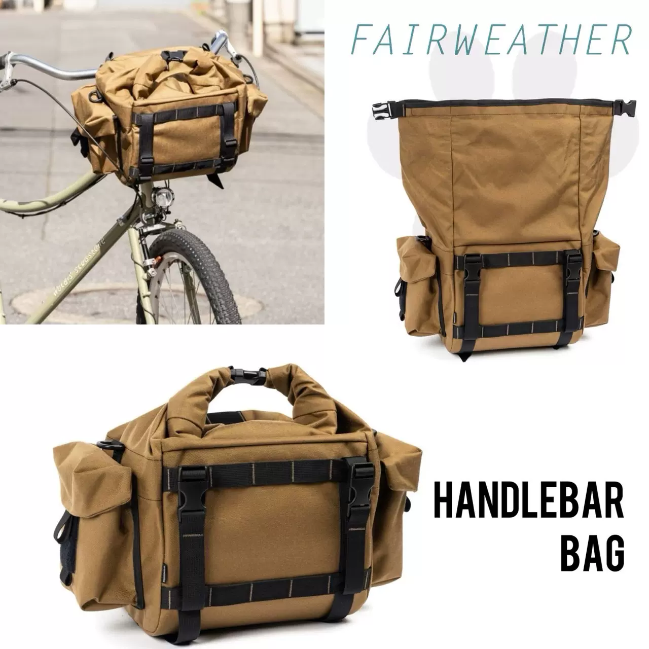 アクセサリー FAIRWEATHER handlebar bag ADV (coyote) FAIRWEATHER