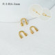 
16k gold copper plated real gold U-shaped buckle U-shaped wire buckle connecting clip horseshoe buckle DIY finishing bracelet