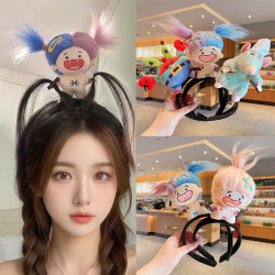 Cartoon Doll Hairband for Women, Funny Plush Doll, Cute Headband, Funny Hair Accessory for Catching Bangs, 2024 New Hair Accessory