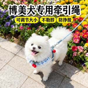 
Pomeranian special traction rope small dog walking rope anti-bite harness type puppy rope small pet supplies