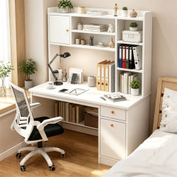 Desk for Students, Home Bookshelf, Bookcase, Integrated Computer Desk, Junior High School Student Bedroom Homework Desk, Study Writing Desk