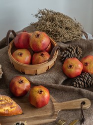 Simulated Fruit Weighted Fake Pomegranate Model Model House Kitchen Soft Decoration Window Display Food Photography Props