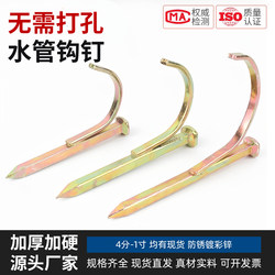 Hook Nail Pvc Pipe Ppr Water Pipe Fixed Nail Pipe Card Wall Buckle 20 Card Hook Nail 4 Points 6 Points Line Pipe Cement Steel Nail