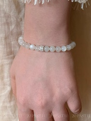 20Past11 Original Design Natural White Moonlight Full Diamond Small Waist Bracelet with a Cool and Versatile Style for Layering