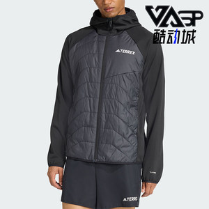 
Adidas/Adidas genuine 2026 men's outdoor water-repellent classic warm plus fleece cotton jacket JL5576