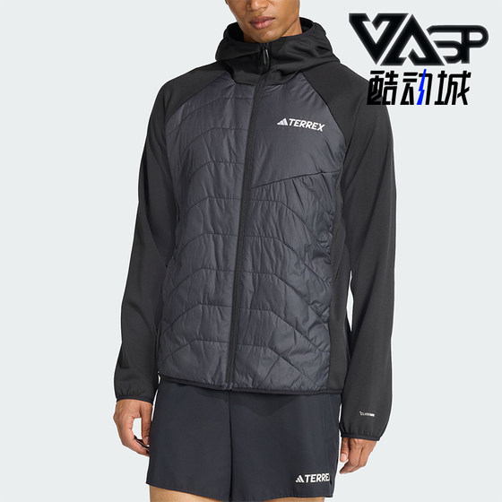 
Adidas/Adidas genuine 2026 men's outdoor water-repellent classic warm plus fleece cotton jacket JL5576