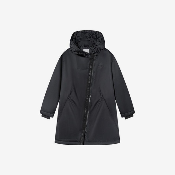 
New Balance/NB genuine winter new style women's loose warm hooded cotton jacket NCNQ848012-BK