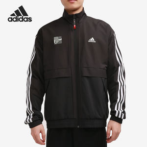 
Adidas/Adidas official authentic men's woven stand collar plus velvet sports jacket jacket GP1823
