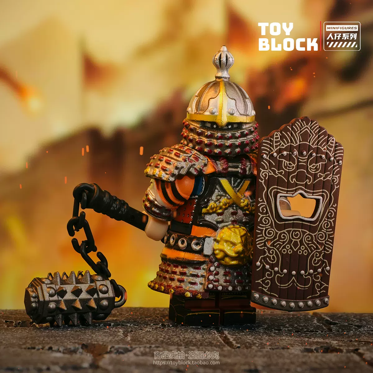 铁浮屠中世纪古代金国重甲骑士兵人铠甲战马武士军事积木人仔