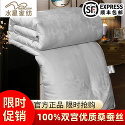 Mercury Home Textiles Silk Quilt 100% Mulberry Silk Spring and Autumn Quilt All-Cotton Winter Quilt Thickened and Warm 2-in-1 Quilt Core