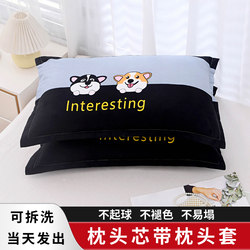 Pillow Plus Pillowcase Set Pillow Core Pair for Home Sleep Aid Student Cervical Spine Pillow Single Dormitory Adult Male