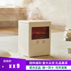 Olayks Instant Humidifier for Home Use, Silent, Small Size for Bedroom, Suitable for Pregnant Women and Babies, Air Humidifier for Living Room, Large Mist Output, Flame Design