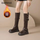 Daphne long boots for women autumn and winter 2025 popular high-top thick-soled retro plus velvet slim fashionable knight boots