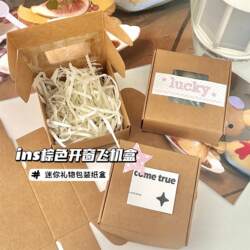 ins Wind Brown Window Mini Airplane Box Gift Shipping Packaging Material High-Value Gift Packaging Paper Box