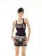 Wild zero gradient black denim skirt for women in summer design low waist slim hot girl hip short skirt