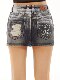 Wild zero gradient black denim skirt for women in summer design low waist slim hot girl hip short skirt