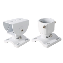 Surveillance camera hoop bracket vertical pole cross arm holding column
