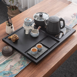 New Model Black Stone Tea Tray Fully Automatic Integrated Tea Set for Home Use with Kung Fu Induction Cooker, Living Room Light Luxury Large Tea Table