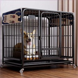Dog Cage for Small Dogs Like Teddy, Indoor, with Toilet, for Medium and Large Dogs, Dog Cage for Golden Retrievers, Cat Cage, Rabbit Cage