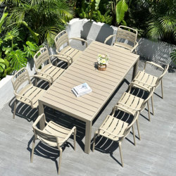 Outdoor Table and Chair Set, Open-Air Leisure Table and Chairs, Restaurant Outdoor Dining Table and Chair Combination, Waterproof and Sun-Proof Courtyard Table and Chairs