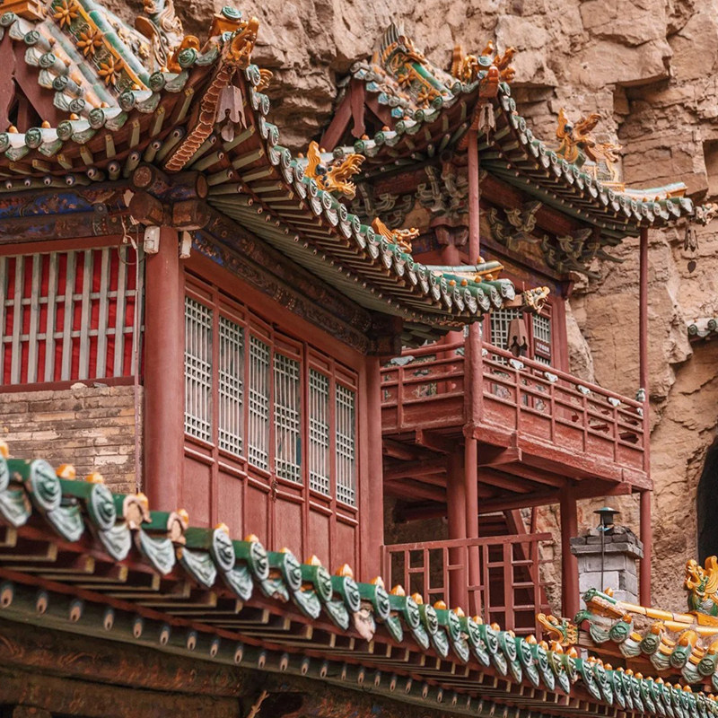 山西大同云冈石窟 悬空寺应县木塔一日游 纯玩太原出发