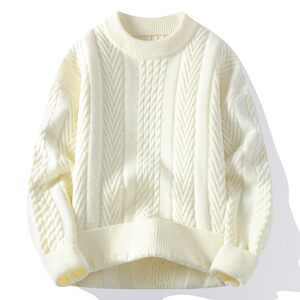 
Autumn and winter twist solid color sweater men's trendy brand versatile warm men's clothing with bottoming sweater tops