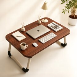 Zanmi Foldable Bed Table for Students, Dormitory Stand, Computer Desk, Reading Table, Folding Table, Drawing Desk, Home Laptop Lap Desk, Small Table, Children's Bed Table, Writing Practice Desk