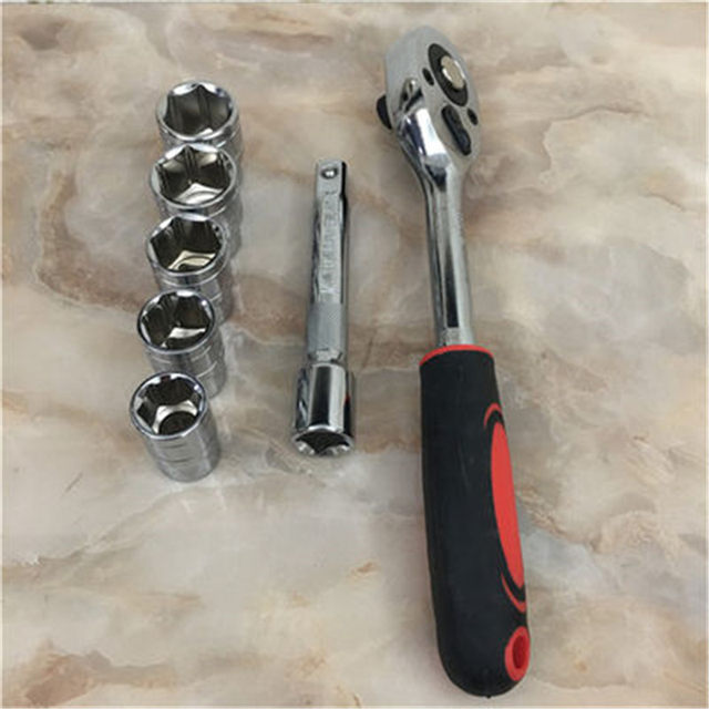 Auto repair big fly ratchet wrench 1/2 extended extension rod 12.5 socket hexagonal short socket 171921 tire wrench