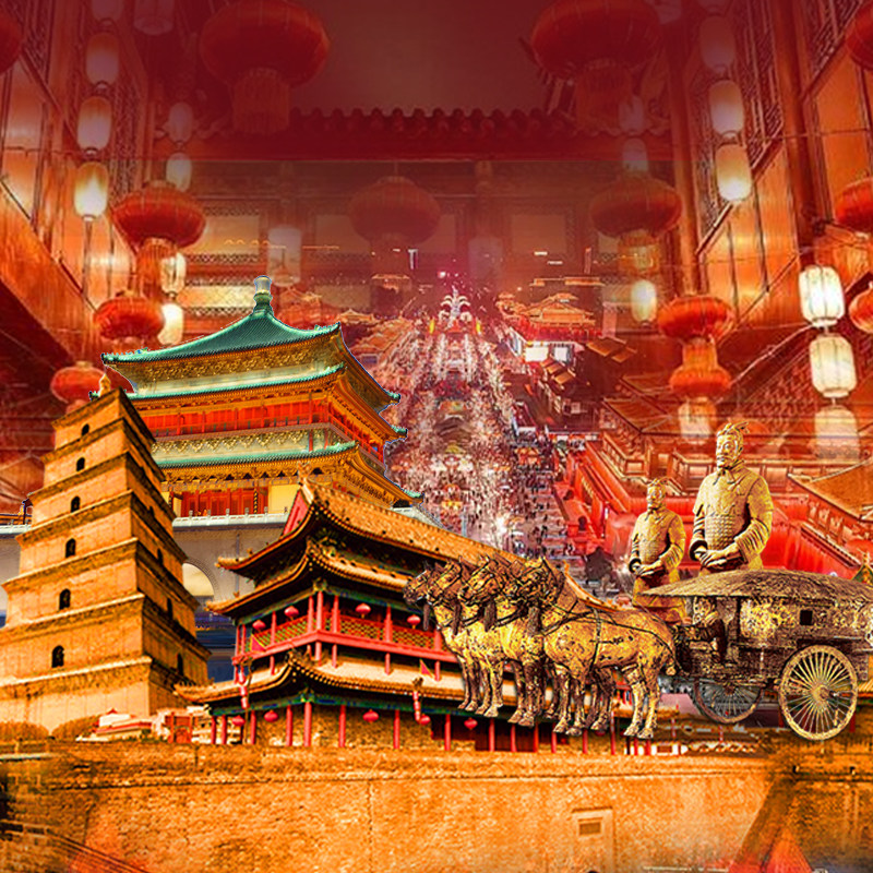 赠千古情西安旅游5天4晚兵马俑华山壶口瀑布博物院纯玩五日跟团游