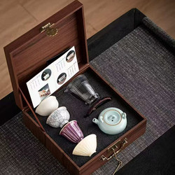 Five Famous Kilns High-End Tea Set Ceramic Tea Cups Business Gifts for Clients Souvenirs Company Annual Meeting Gifts