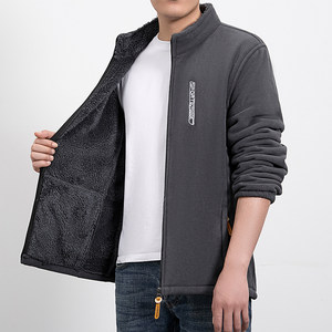 
New autumn and winter thickened outdoor sports fleece jacket for men, large size windproof cardigan, fleece sweatshirt for men, polar fleece jacket