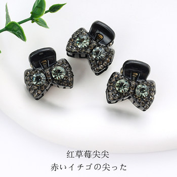 
Exquisite rhinestone bow small scratching hair accessories