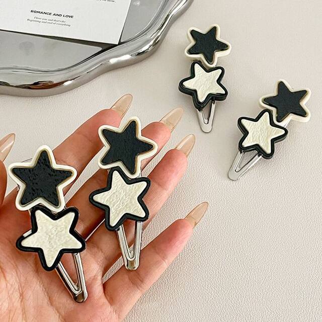 Japanese And Korean Ins Japanese Sweet And Cool Silver Duckbill Clip