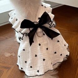 Pet Clothing and Accessories, Spring and Summer Clothes for Dogs, Cats, Teddy, Ragdoll Cats, Love-Themed Cotton Skirts