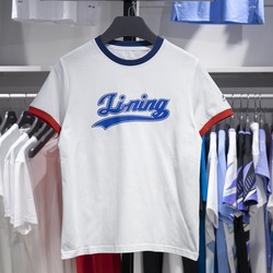 Li-Ning Children's T-Shirt 2024 Summer New Pure Cotton Breathable Round Neck Short Sleeve Cultural Shirt Yhsu241