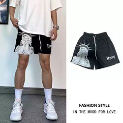 American style men's fashion brand retro watermark quick-drying basketball shorts