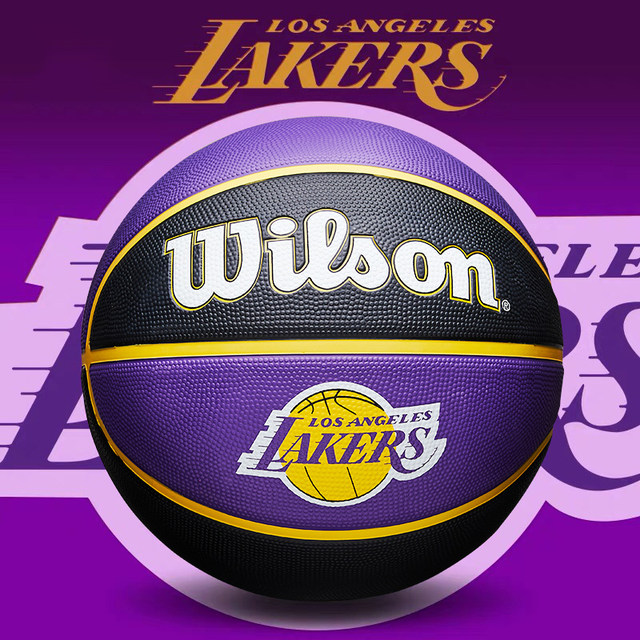 Wilson wilson nba basketball no 7 los angeles lakers team emblem