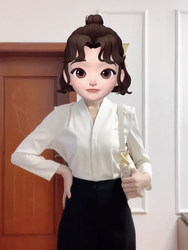 French-Style V-Neck Shirt for Women, New Spring Style for Workplace Wear, Long-Sleeved Top, Professional Commuting Style Interview Shirt