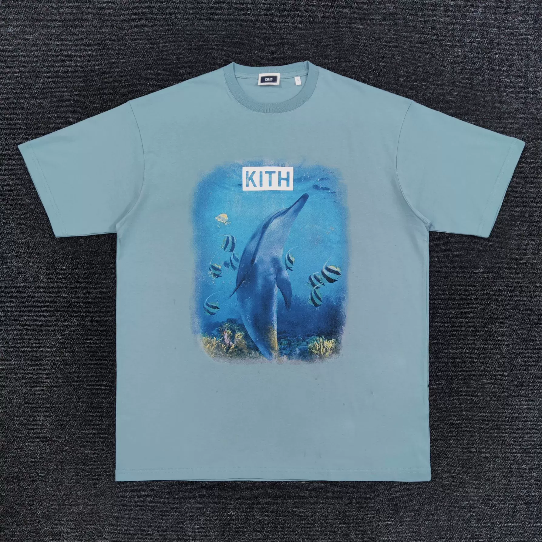 完全正确KITH ocean blue whale t-shirt tee 短袖T恤深海蓝鲸-Taobao