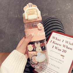 Double-Drink Tritan Large-Capacity Water Cup for Girls, High Appearance Value, 2026 New Model, Cute and Portable, Student School Straw Cup