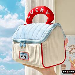 Cute Little House Cosmetic Bag for Women, Large Capacity, 2025 New Model, Portable Travel Toiletries Hand-Held Partitioned Storage Bag