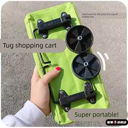 Shopping Bag with Wheels, Foldable Grocery Cart, Portable Large-Capacity Trolley for Women, Home Supermarket Essential