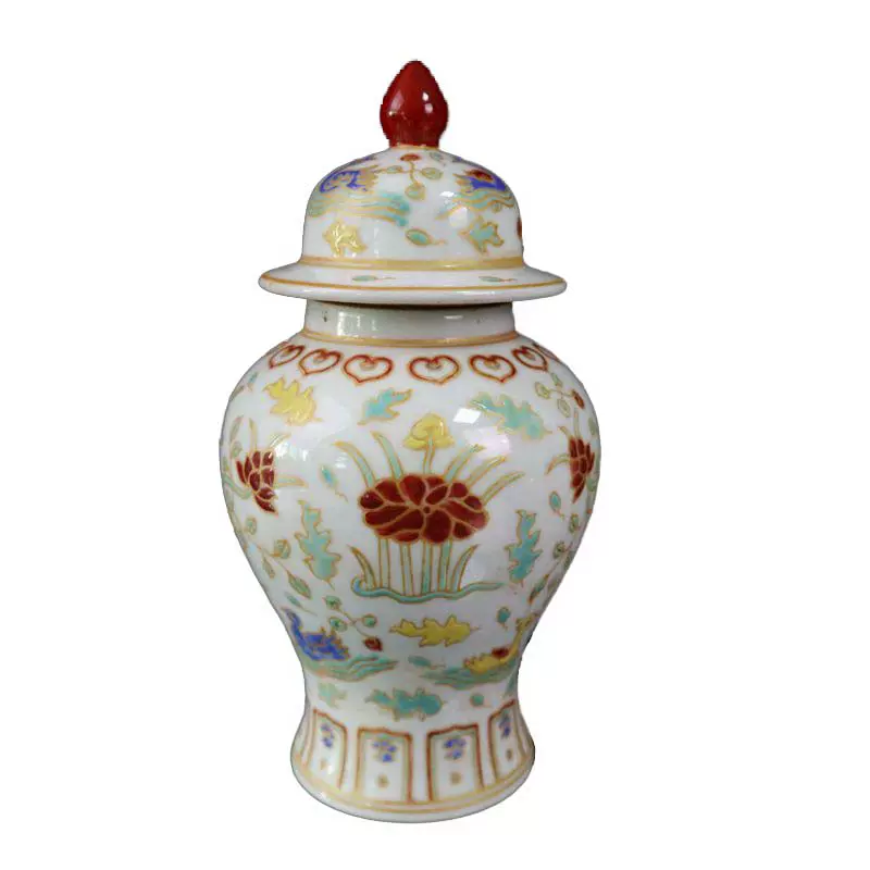 大明成化年制花卉图纹将军罐仿古瓷器古玩古董收藏品古典中式摆m-Taobao