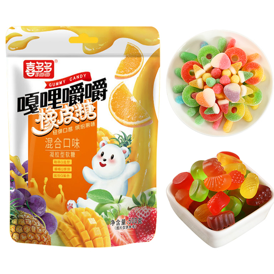 Xi duoduo フルーツ味グミ - 500g 大容量パック