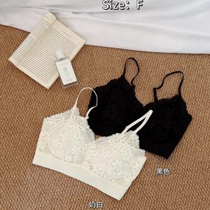
Sexy pure lust lace beautiful back thin suspender girls underwear comfortable and breathable wire-free pull-over bra